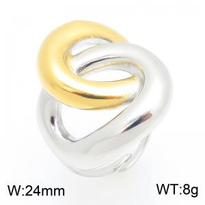 Stainless Steel Gold-plating Ring - KR115961-SP