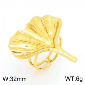 Stainless Steel Gold-plating Ring - KR115965-SP