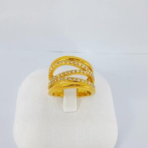 Stainless Steel Stone&Crystal Ring - KR116199-SXSJ