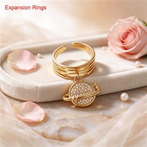 Stainless Steel Stone&Crystal Ring - KR116630-SXSJ