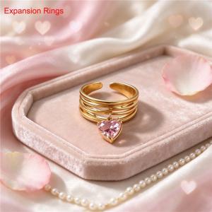 Stainless Steel Stone&Crystal Ring - KR116633-SXSJ