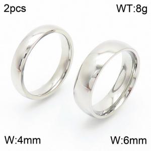 Stainless Steel Lover Ring - KR14141-K