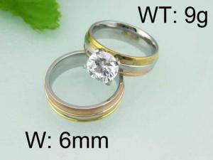 Stainless Steel Lover Ring - KR22979-WM