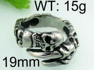 Stainless Skull Ring - KR23794-TMT