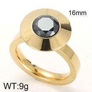 Stainless Steel Stone&Crystal Ring - KR25083-K
