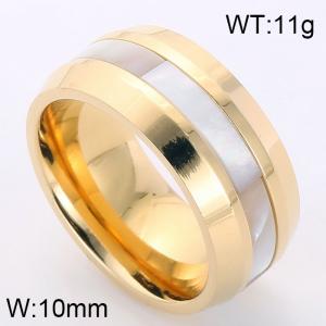 Stainless Steel Gold-plating Ring - KR33142-K