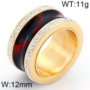 Stainless Steel Gold-plating Ring - KR33546-K