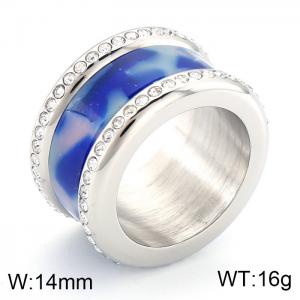 Stainless Steel Stone&Crystal Ring - KR34596-AD