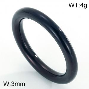 Stainless Steel Black-plating Ring - KR34643-K
