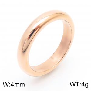 Stainless Steel Rose Gold-plating Ring - KR34997-K