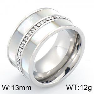 Stainless Steel Stone&Crystal Ring - KR35069-AD