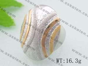 Stainless Steel Gold-plating Ring - KR36308-K
