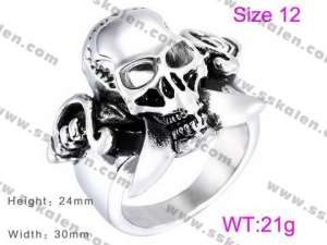 Stainless Skull Ring - KR36797-K