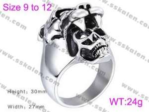 Stainless Skull Ring - KR36807-K