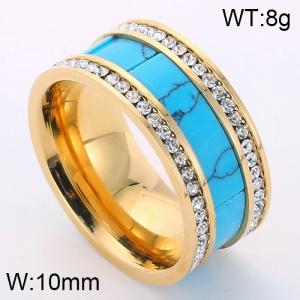Stainless Steel Gold-plating Ring - KR36846-K