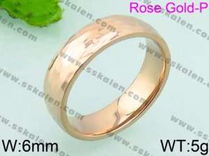Stainless Steel Rose Gold-plating Ring - KR37194-K