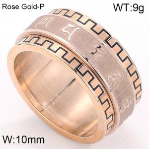 Stainless Steel Rose Gold-plating Ring - KR38020-K