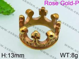 Stainless Steel Rose Gold-plating Ring - KR38837-TOT