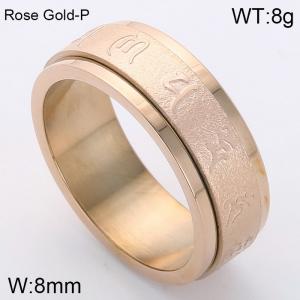 Stainless Steel Rose Gold-plating Ring - KR39139-K