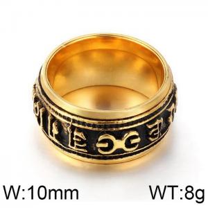 Stainless Steel Gold-plating Ring - KR39480-OT