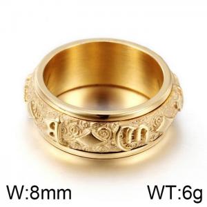 Stainless Steel Gold-plating Ring - KR39486-OT