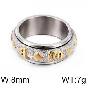 Stainless Steel Gold-plating Ring - KR39488-OT