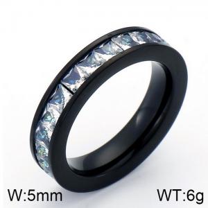 Stainless Steel Stone&Crystal Ring - KR39844-K