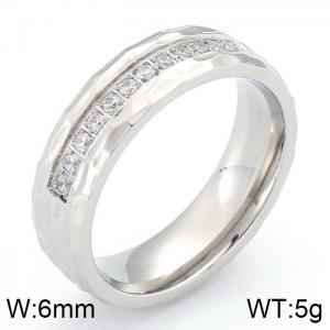 Stainless Steel Stone&Crystal Ring - KR41991-K