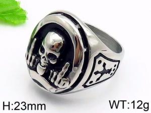Stainless Skull Ring - KR44264-TGX