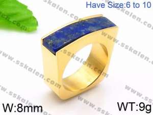 Stainless Steel Gold-plating Ring - KR46016-K
