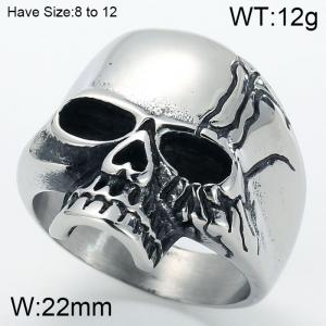 Stainless Skull Ring - KR49241-K