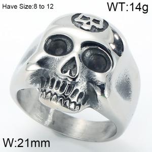 Stainless Skull Ring - KR49244-K