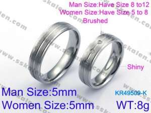 Stainless Steel Lover Ring - KR49509-K