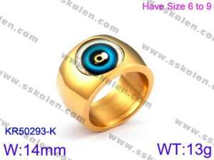 Stainless Steel Gold-plating Ring - KR50293-K