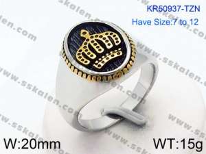 Stainless Steel Gold-plating Ring - KR50937-TZN