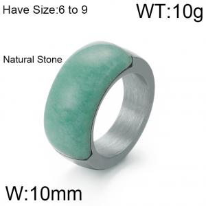 Stainless Steel Stone&Crystal Ring - KR51536-K