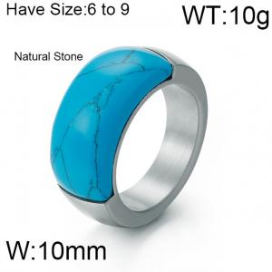 Stainless Steel Stone&Crystal Ring - KR51541-K