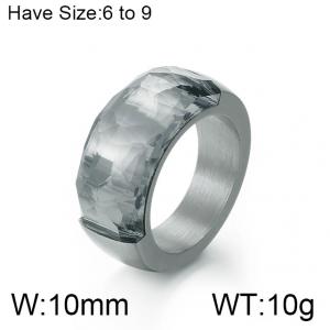 Stainless Steel Stone&Crystal Ring - KR52395-K