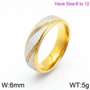 Stainless Steel Gold-plating Ring - KR82620-K