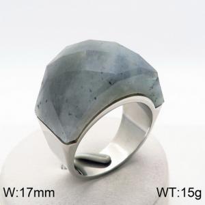 Stainless Steel Stone&Crystal Ring - KR82745-GC
