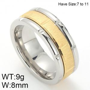 Stainless Steel Gold-plating Ring - KR85525-K