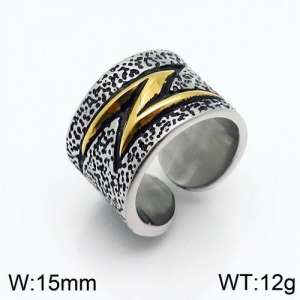 Stainless Steel Gold-plating Ring - KR86335-TLX