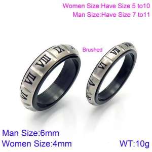 Stainless Steel Lover Ring - KR86507-K