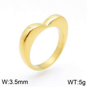 Stainless Steel Gold-plating Ring - KR91353-YD