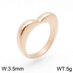 Stainless Steel Rose Gold-plating Ring - KR91354-YD