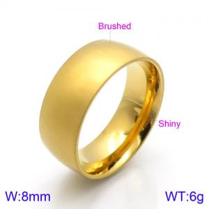Stainless Steel Gold-plating Ring - KR91800-GC
