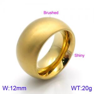Stainless Steel Gold-plating Ring - KR91802-GC