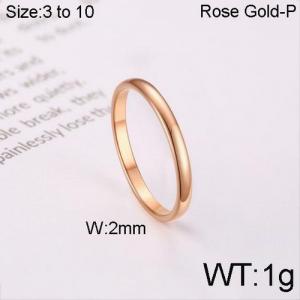 Stainless Steel Rose Gold-plating Ring - KR91859-WGSF