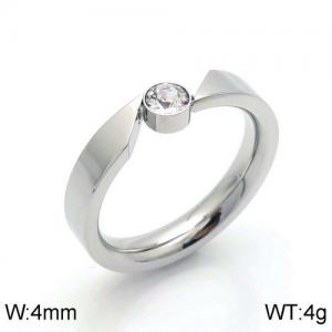 Stainless Steel Stone&Crystal Ring - KR92021-GC