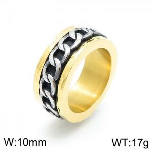 Stainless Steel Gold-plating Ring - KR92806-K
